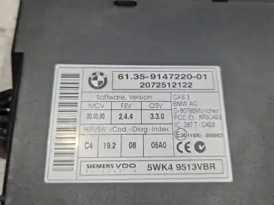 Second-hand car spare part electronic module for bmw 1 (e81) 118 d oem iam references 6135914722001  