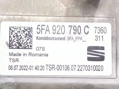 Peça sobressalente para automóvel em segunda mão quadrante por seat leon (kl1) 2.0 tdi referências oem iam 5fa920790c  