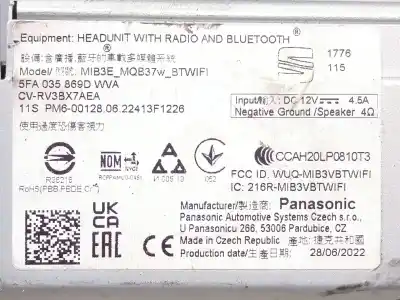 Second-hand car spare part multifunction display for seat leon (kl1) 2.0 tdi oem iam references 5fa035869d  