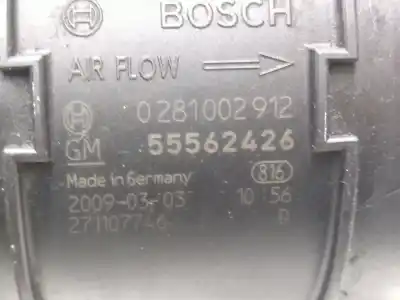 Автозапчастина б/у витратомір повітря для opel insignia a (g09) 2.0 cdti (68) посилання на oem iam 0281002912 55562426  
