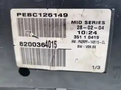 Second-hand car spare part dashboard for renault megane ii (bm0/1_, cm0/1_) 1.5 dci (bm02 bm13 bm2a cm02 cm13) oem iam references 8200364015  