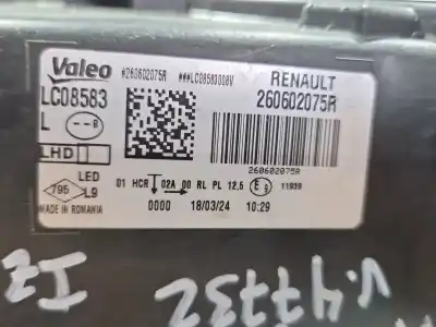 Автозапчастина б/у ліва фара для renault megane iv fastback (b9a/m/n_) 1.6 tce 205 (b9mv) посилання на oem iam 260602075r  