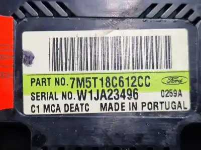 Pièce détachée automobile d'occasion commande de climatisation / chauffage pour ford focus ii (da_, hcp, dp) 1.8 tdci références oem iam 7m5t18c612cc  