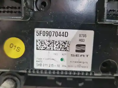 Peça sobressalente para automóvel em segunda mão comando de sofagem (chauffage / ar condicionado) por seat leon (5f1) (09.2012->) 2.0 fr [2.0 ltr. - 135 kw tdi] referências oem iam 5f0907044d  