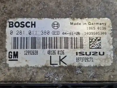 İkinci el araba yedek parçası enjeksiyon pompa kontrol ünitesi için opel astra h (a04) 1.7 cdti (l48) oem iam referansları 0281011380  