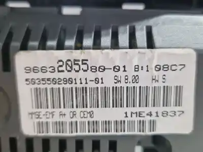 Pièce détachée automobile d'occasion écran multifonctions pour peugeot 207/207+ (wa_, wc_) 1.6 hdi références oem iam 9663205580  