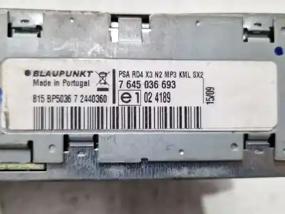 Автозапчастина б/у аудіо система / радіо cd для citroen c5 ii (rc_) 2.0 hdi (rcrhrh) посилання на oem iam 9660647977  