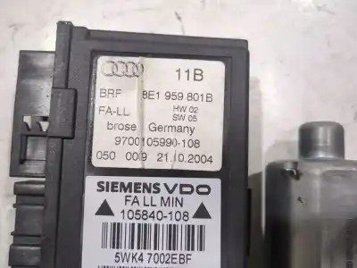 Автозапчастина б/у двигатель переднього ліва вікна для audi a4 b7 (8ec) 2.0 tdi 16v посилання на oem iam 0130821765  