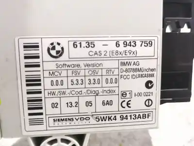 Second-hand car spare part electronic module for bmw 1 (e87) 120 d oem iam references 61356943759  