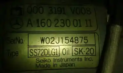 Pezzo di ricambio per auto di seconda mano COMPRESSORE ARIA CONDIZIONATA per SMART FORFOUR  Riferimenti OEM IAM A1602300111  0003191V008