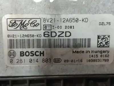 Second-hand car spare part ecu engine control for ford fiesta (cb1) ghia oem iam references 8v2112a650kd  0281014803