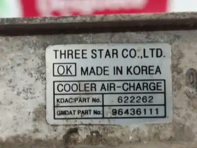 Peça sobressalente para automóvel em segunda mão intercooler por chevrolet lacetti cdx referências oem iam 96436111