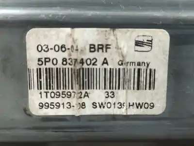 Pezzo di ricambio per auto di seconda mano Motore Alzacristalli Anteriore Destro per SEAT ALTEA (5P1) Green Riferimenti OEM IAM 5P0837402A  1K0959792D