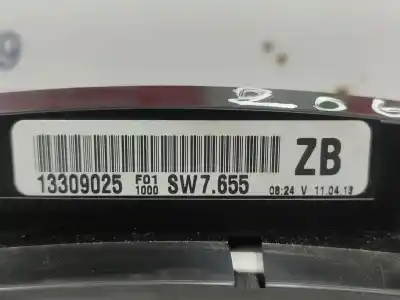 Peça sobressalente para automóvel em segunda mão quadrante por opel zafira b cosmo referências oem iam 13309025  