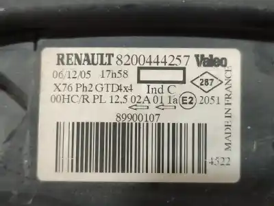 Автозапчасти б/у левая фара за renault kangoo (f/kc0) authentique 4x4 ссылки oem iam 8200444257  89900107