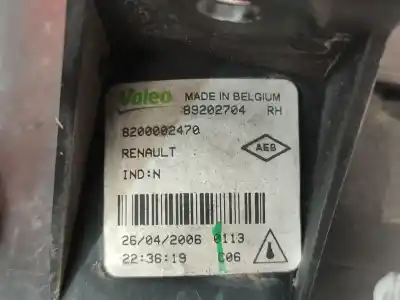 Peça sobressalente para automóvel em segunda mão farol / projetor de nevoeiro direito por renault clio iii confort dynamique referências oem iam 8200002470