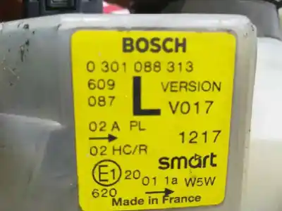 Second-hand car spare part left headlight for smart coupe limited / 1 oem iam references 0301088313  