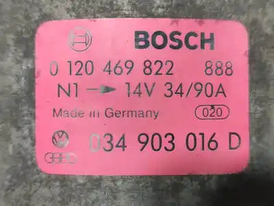 Pezzo di ricambio per auto di seconda mano ALTERNATORE per AUDI 80/90 (893)  Riferimenti OEM IAM 034903016D  0120469822