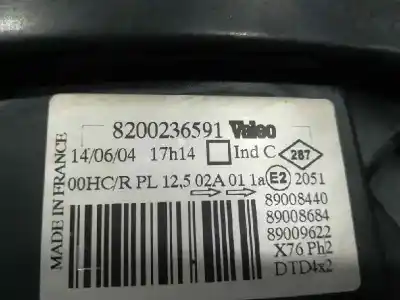 Автозапчасти б/у правая фара за renault kangoo (f/kc0) alize ссылки oem iam 8200236591  89008440