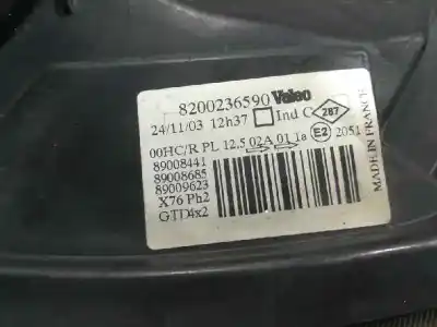 Автозапчасти б/у левая фара за renault kangoo (f/kc0) alize ссылки oem iam 8200236590  