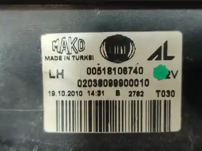 Second-hand car spare part left tailgate light for fiat doblo active oem iam references 00518106740  