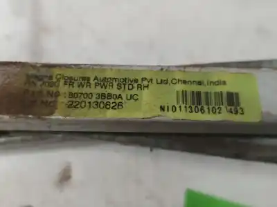 Second-hand car spare part passenger side right window regulator for nissan note acenta oem iam references 807003bb0a  