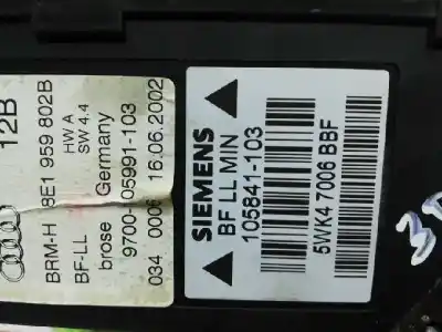 Автозапчастина б/у двигатель переднього правого скла для audi a4 b6 avant (8e5) 1.9 tdi посилання на oem iam 8e1959802b  5wk47006bbf