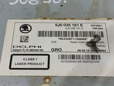 Second-hand car spare part AUDIO SYSTEM / RADIO CD for SKODA RAPID  OEM IAM references 5J0035161E  