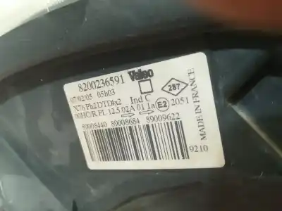Second-hand car spare part right headlight for renault kangoo (f/kc0) alize oem iam references 8200236591  