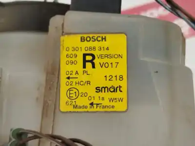 Peça sobressalente para automóvel em segunda mão farol / farolim direito por smart city-coupe 0.6 creamstyle [0.6 ltr. - 45 kw turbo cat] referências oem iam 0301088314  