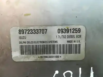 Автозапчастина б/у ебу контролер двигуна для opel corsa c furgoneta/hatchback (x01) 1.7 di 16v (f08, w5l) посилання на oem iam 8972333707  09391259