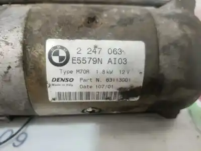 Recambio de automóvil de segunda mano de motor arranque para bmw serie 3 berlina (e46) 320d referencias oem iam 2247063  