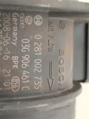 Second-hand car spare part flowmeter for audi a4 b8 (8k2) 2.0 tdi oem iam references 0281002735  