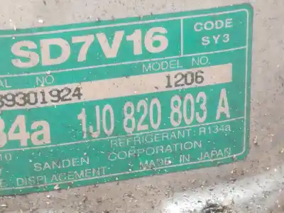 Автозапчастина б/у компресор кондиционера для skoda octavia i combi (1u5) 1.6 посилання на oem iam 1j0820803a  