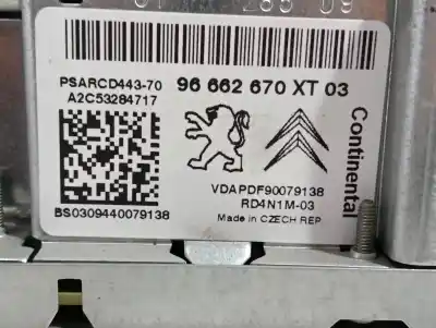 Second-hand car spare part audio system / radio cd for citroen c4 picasso exclusive oem iam references 96662670xt
