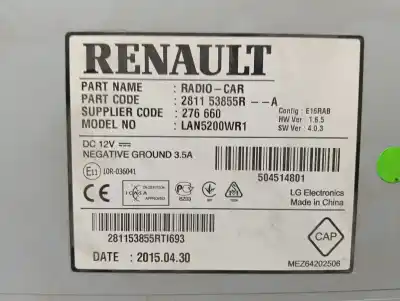 Автозапчастина б/у аудіо система / радіо cd для dacia dokker essential посилання на oem iam 281153855ra  