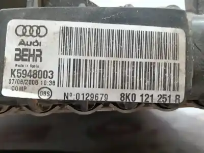 Peça sobressalente para automóvel em segunda mão radiador de água por audi a5 coupe (8t) 1.8 tfsi 170 cv / 125 kw referências oem iam 8k0121251r