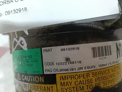 Second-hand car spare part air conditioning compressor for opel corsa c furgoneta/hatchback (x01) 1.2 16v (f08, w5l) oem iam references 09132918  