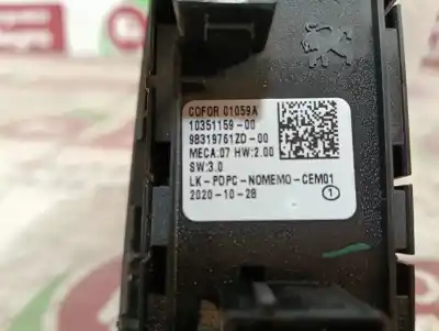 Second-hand car spare part LEFT FRONT POWER WINDOW SWITCH for PEUGEOT 308 (P5)  OEM IAM references 98319761ZD  