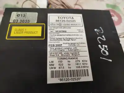 Second-hand car spare part  for TOYOTA AURIS (_E15_)  OEM IAM references 8612002520  