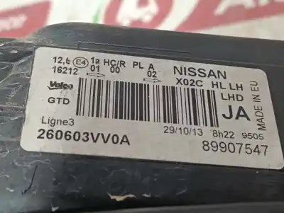 Second-hand car spare part left headlight for nissan note (e12) 1.5 dci oem iam references 260603vv0a  