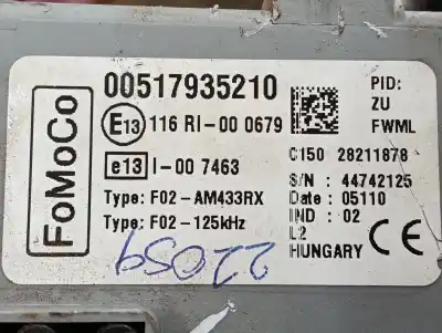 Second-hand car spare part fuse box unit for ford ka (ccu) urban oem iam references 00517935210  