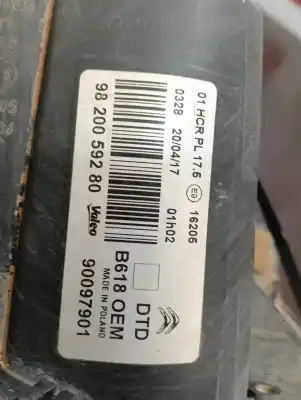 Second-hand car spare part right headlight for citroen c3 elle oem iam references 9820059280