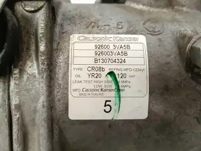 Second-hand car spare part air conditioning compressor for nissan note acenta oem iam references 926003va5b  