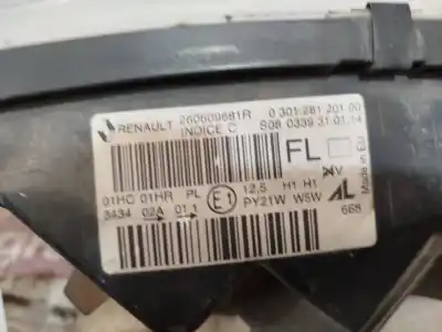 Second-hand car spare part left headlight for renault captur expression 90 cv / 66 kw oem iam references 260609681r  