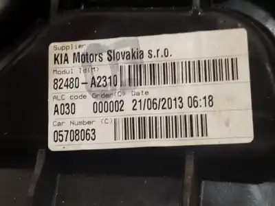 Second-hand car spare part passenger side right window regulator for kia cee´d concept oem iam references 82480a2310  