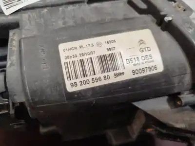 Second-hand car spare part left headlight for citroen c3 elle oem iam references 9820059680
