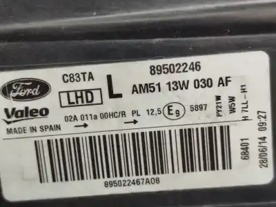 Second-hand car spare part left headlight for ford c-max titanium oem iam references am5113w030af  