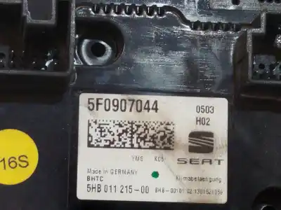 Second-hand car spare part climate control for seat leon (5f1) 1.6 tdi oem iam references 5f0907044