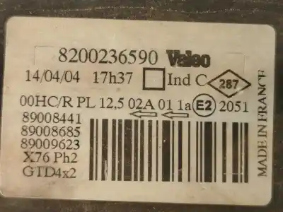 Pezzo di ricambio per auto di seconda mano faro anteriore sinistro per renault kangoo (f/kc0) rn/alap modell (kcoa/c/d/e/h/u) riferimenti oem iam   